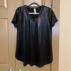 Faux Leather Top